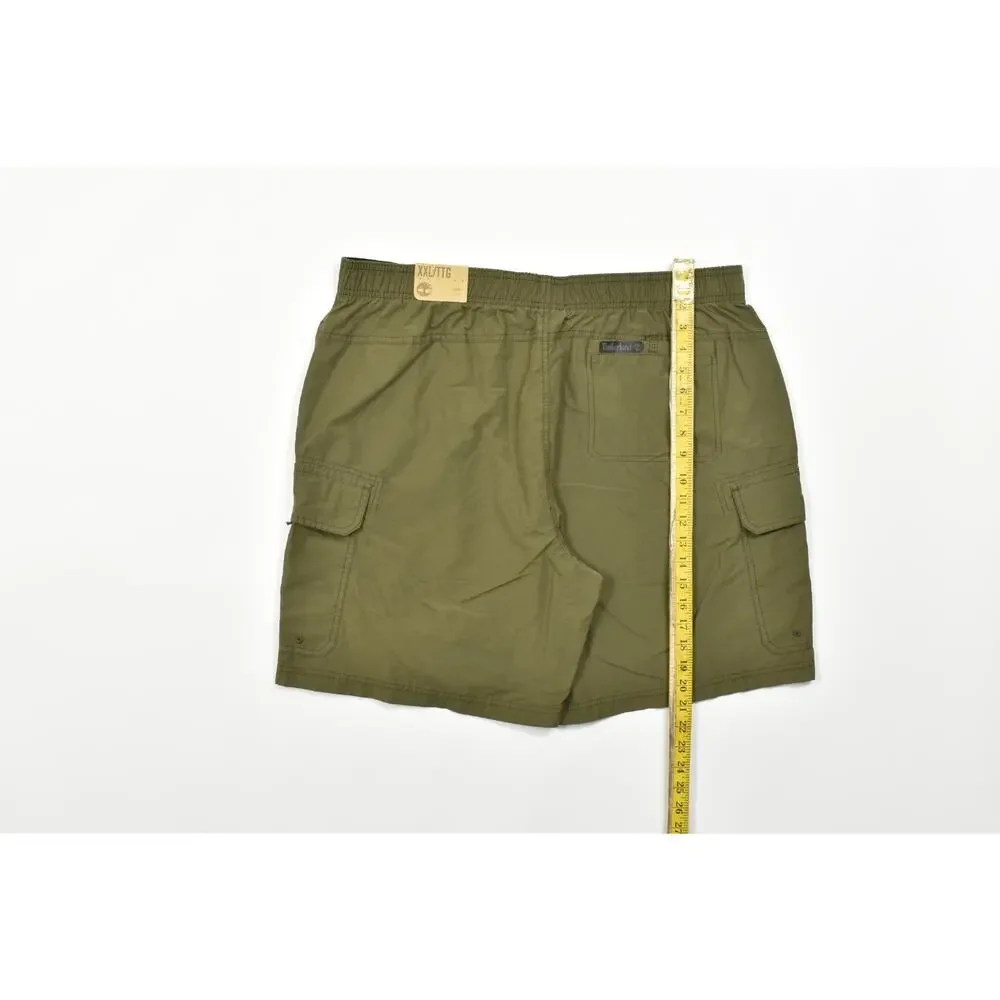Timberland Men's XXL Green Cargo Shorts Cotton Blend Belted Utility Gorpcore NEW